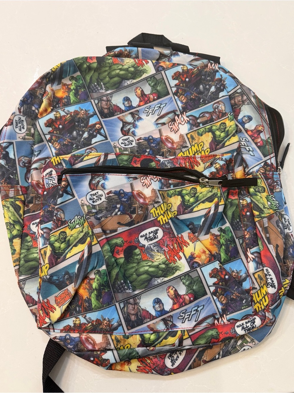 Marvel Avengers Comic-Print Backpack — Multicolor